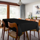2Pcs Black Tablecloth, Rectangle 6 Feet Table Cloth - Stain and Wrinkle Resistant Washable Polyester Table Cover
