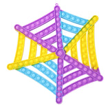 Large Spider Web Push Bubble Rainbow Rebirth Toy Sensory Squeeze Toy Fidget Toys Halloween Christmas Kids Gift Freeshipping