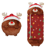 2 In 1 Kids Foldable Animal Sleeping Bags Soft Warm Sleeping Sack Pillow Kick-proof Eagle Elk And Child Wrap Blankets