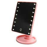 360 Degrees Rotation Makeup Mirror Adjustable 16/22 Leds Lighted LED Screen Portable Luminous Cosmetic Mirrors J9