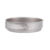 Ixada Ultralight Titanium Frypan Bowl Outdoor Camping Frying Pan Hiking Backpacking Cooking Frying Pan with Foldable Handles