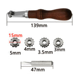 Leathercraft Spacer Tool Spacer Embossing System Set Sewing Stitch Spacer Stitching Wheel Marker Tool for DIY Leather Arts&amp;Work
