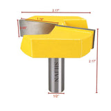 1/2 Inch Shank 2-1/4 Inch Diameter Bottom Router Bit Cutter(1 Pack) with 5PCS/Set Furniture Transport Lifter Tool Set CNIM Hot