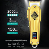Professional full metal hair clipper electric hair trimmer for men rechargeable hair cutting machine adjustable hair cut