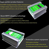 MPPT Wind Solar Hybrid Booster Charge Controller 12/24V Auto Apply For 800W Wind+600W Solar With Dump Load LCD Display