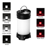 ITimo USB Rechargeable/Battery Flash LED Tent Lanterns White/Red Light Portable Light Power Bank Outdoor Camping Lamp 7 Modes