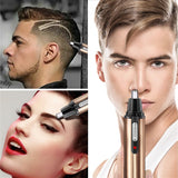2in1 Electric Nose Hair Trimmer USB Charging Pofessional Hair Trimmer For Men Eyebrow Ear Facial Hair Removal Razor Beard