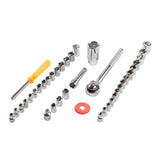40Pcs Ratcheting Socket Wrench Set Car Repair Tool Wrench Ratchet Pawl Socket Spanner Metalworking Hex Socket Tool Kit