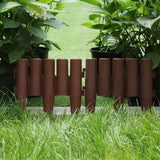 5pcs Wood Effect DIY Mowing Flower Bed Decorative Garden Fence Lawn Edging Outdoor Accessories Plant Border Palisade Grounding