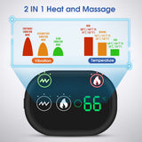 2 in 1 Heated Shoulder Massage Device Physiotherapy Pain Relief Adjustable LCD Display Vibration for Knee Elbow Support Strap