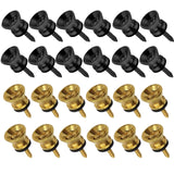 24Pcs Guitar Strap Locks Metal Strap Button Metal End Pins Flat Head For Acoustic Classical Electric Guitar Bass Ukulel