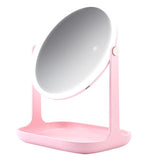 Led Mirror Makeup Mirror Light Table Mirror Smart Press Control Adjustable Light Desk Standing Cosmetic Mirrors