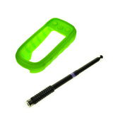 Extendable Telescopic Gain Antenna (Black) + Silicone Protect Case Skin for Garmin Alpha 100 Alpha100 Handheld GPS Accessories