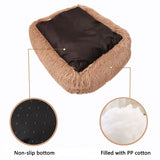 Square Dog Bed House Soft Long Plush Cat Mat Square Cat Bed House Cats Dog Mat Winter Pet Cushion Portable For Pets Cats Basket