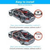 24H Dash Cam Black Box In Car DVR Camera Video Recorder Lens Recorder HD Rear Box Mirror Dual Black Video View Recording Cy H4B3