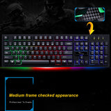 G20 USB Wired Mechanical Keyboard Colorful Backlight Gaming Keyboard RGB for PC Computer Gamer Waterproof Desktop 104 Keys EDUP