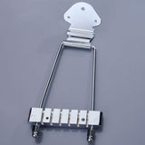 Chrome 6-String Tailpiece Bridge for Les Paul Archtop Electric Guitar Parts Accessories
