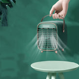 Air Cooler Quiet Three-Speed Adjustable USB 2000MAh Humidifying Spray Cooling Fan for Desktop or Room