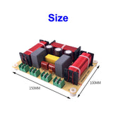 2PCS 4 Way 300W Speaker Frequency Divider Home Theater Hifi Stereo 4Unit Circuit Stereo Audio Crossover Filters
