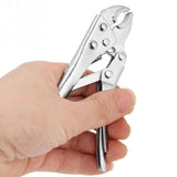 2Pcs Locking Pliers Ground Mouth Straight Jaw Lock Vise Grip Clamp Plier Set Hand Tools for family emergency maintenance