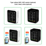 Tuya WiFi Air Quality Detector 6 In 1 Detector PM2.5 TVOC CO2 CH2O Temperature Humidity Intelligent Linkage APP Remotes Viewing