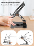 Base 360° Rotating Desktop Tablet Stand Multi-angle Adjustable Cell Phone Holder iPad Stand Aluminum Tablet Accessories