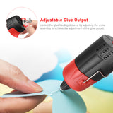 Electronic Cordless Hot Melt Glue Gun Digital Display Adjustable Temperature Glue Quantity Ouctput with 30pcs Glue Sticks