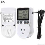 16A  Multi-Function Thermostat Digital Temperature Controller Socket Outlet w/ Timer Switch Sensor Probe Heating Cooling F20 21