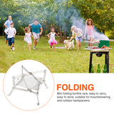 Garden With Mesh Fire Pit Picnic Wood Burning Portable Outdoor Fireplace Camping Bonfire Stand Stainless Steel Mini Rack Folding