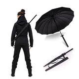 HHYUKIMI Drop Shipping Windproof Samurai Sword Sun Rainny Umbrella Ninja-like Straight Long Handle Ribs Umbrella Manual Open