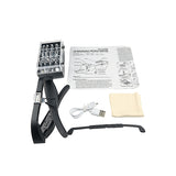USB Rechargeable Magnifier 1.5X 2.5X 3.5X 5.0X Jewelers Watchmaker Repair Headband Magnifying Glasses with Detachable Lenses