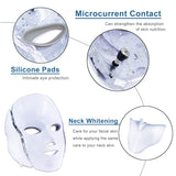 7 Colors LED Face Mask With Neck Therapy Acne Mask Korean Photon Therapy Neck Beauty Led Mask Anti Aging Skin Tightening Wrinkle