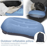 Blue Inflatable Air Pillow TPU Camping Trip Nap Neck Pillow For Outdoor Travel Aircraft Sleeping Soft Neck Pillows