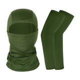 Summer Face Cover Arm Sleeves Set Women Men Breathable Face Sun Protection Long Arm Sleeves for Camp Cycling Mounteering Fishing