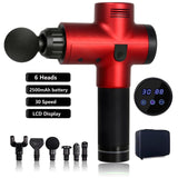 Massage Gun Fascia Gun LCD Display Sport Therapy Muscle Massager Body Relaxation Pain Relief Slimming Shaping Massager With Bag