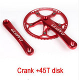 Bicycle Crankset Integrated Single Chainwheel Crank 45T 47T 53T 56T 58T BCD 130mm For Folding Bike Parts