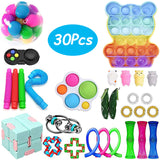 Fidget Sensory Toy Stress Anxiety Relief Autism Toys Set Push Kit Bubble Fidget Sensory Toys for Kids Adults Decompression Gift