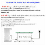 120-600W 50Hz/60Hz Auto MPPT Solar Grid Tie Microinverter DC11-32V To AC230V Pure Sine Wave Inverter Fan Cooling