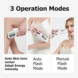 Sapphire Ice Point Laser Epilator For Women Intelligent Skin Color Sensing HR SR Laser Hair Removal Machine Electric Epilator