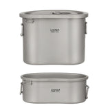 Lixada Outdoor Camping Titanium Ultralight Canteen Set 380ml 750ml Hanging Pot Home Picnic Backpacking Camping tourism Lunch Box
