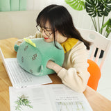 25x25cm Cute Cartoon Dinosaur Hand Warmer Covering Pillow Lying Down Pillow Winter Thickening Warm Supplies Stove Hand Warmers