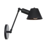Black Rustic Vintage Swimming Arm Wall Lamp Retro Long Reading Lights on the Wall Adjustable Iron Applique Murale Luminaire Home