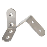 10Pcs Thick Stainless Steel Corner Brackets Right Angle Bracket Shelf Support Plate Connection Furniture Hardware Fasteners