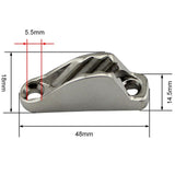 2PCS Stainless Steel Marine Hardware Boat Mooring Cam Cleat 48mm Marine Accessorie Clam Cleats For Boats And Yachts