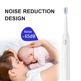 Electric automatic rechargeable  sonic IPX7  Waterproof toothbrush 5 Models with 2 Brush 3 Color