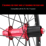 LITEPRO Front Rear Bicycle Wheelset with Front Rear Quick Release Skewer 451mm 100/135mm Road Bike Wheelset