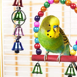 10 Pack Bird Cage Toys for Parrots Reliable &amp; Chewable - Swing Hanging Chewing Bite Bridge Wooden Beads Ball Bell Toys.