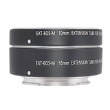 Extension Tube,Macro AF Auto Extension Tube Set (10mm+16mm) for EOS-M Focus Macro Extension Tube