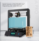 3d Printing Laser Engraving 2-in-1 Metal Frame FDM 3D Printer Mega S upgrade Dual Gear Extruder impresora 3d