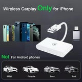 Wireless CarPlay Adapter For LPhone ,Wireless Auto Car Adapter Apple Wireless Carplay Dongle,Plug Play 5GHz WiFi Online Upd F2V2